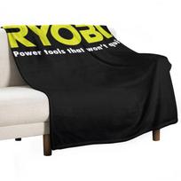 ELEKTROS ĮRANKIAI RYOBI LOGOTIPAS Mesti pledai Dekoriniai lovoms Pildyti Sofos Plaukų pledai 30x40in