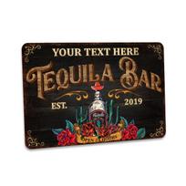 Custom Metal Sign Tequila Bar Man Cave Decoration balta