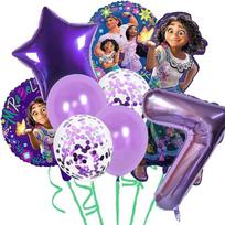 Encanto Mirabel Isabella Šventiniai Balionai Rinkinys Violetinis Skaičius Folinis Vaikų Gimtadienio Dekoravimui Oro Balionai 32 colių 1 2 3-asis Apvalus Sensory Compression Bouncy 32inch