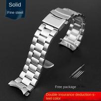 Seiko Longines Timex Citizen Casio lenktu galu nerūdijančio plieno dirželis vyrams 20mm 22mm 24mm Aukštos kokybės metalinė laikrodžio apyrankė 18mm