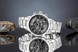 Giewont Men's Chronograph Sapphire Watch GW8510-B1 / silver/black