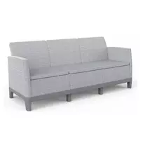Keter Garden sofa two-seater Scandi Form 3-seater sofa light gray/dark steel gray