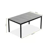 Keter Garden table Deco Porto Nova 160 ash wood tone/black