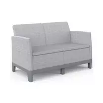 Keter Garden sofa two-seater Scandi Form 2 Seater Sofa light gray/dark steel gray