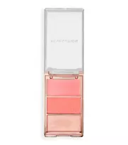 Makeup Revolution Icon Blush, Vegan, Matte, Blush Highlighter Palette, Authentic Peach, 11.5 g