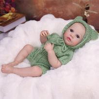 KEIUMI Reborn Baby Girl Doll 50 cm Full Silicone Vinyl 3D Painted Visible Veins Lifelike Newborn Girl Toy Children Birthday Gift 18 inch