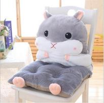 Detachable Multifunctional Hamster Lumbar Support Hand Warmer Chair Cushion. 40x90 cm