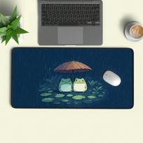 Lofi Frog Desk Mat  Cozy  Cute Aesthetic Deskmat  XL Giant Mousepad  Desk Pad For Home Office 800x300x2mm