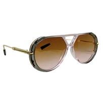 Gradient Lens Design Sunglasses Double Beam Bridge Round Frame Eye Glasses For Women Daily Wear and Formal Event