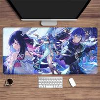Genshin Impact Columbina Mouse Pad PC Gaming Computer Game Large Rubber overlock Mousepad Laptop HD printing xmm Desk Mat 400x800x2mm