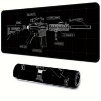 Large Gaming Mouse Pad with Assault Rifle Design Computer Office Game Table Mats XXL xcm Rubber Antislip Keyboard Desk Pads 800x400x2mm