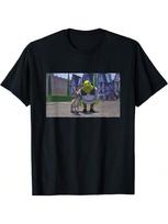 Shreks Iconic Donkey & Shreks Photo Scene Big Chest Poster T-Shirt S įvairiaspalvis