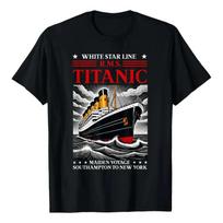 Camiseta Titanic White Star Line Rms Ship Boat Stuff Para Ni S įvairiaspalvis