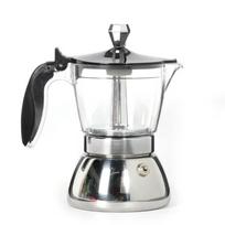 4/6 puodeliai Matomas Moka kavinukas Skaidrus puodo korpusas Universalus kavos virimo puodas Nerūdijančio plieno Espresso Itališkas kavos aparatas