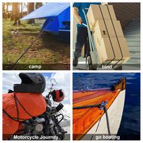 Rubber Tie Down Strap with Hooks Rubber Bungee Cord Rubber Tarp Strap for Truck Van Motorcycle Cargo Tarps China Mainland