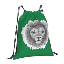 Lion Portrait Pattern Design Bagpack School Bags Lion Portrait Wildlife Wild Animals Big Cats OneSize