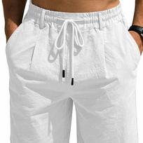 Drawstring Men's Shorts Loose Fit Sweatpants Smooth Flexible Five Quarter Pants  Summer Season XL balta
