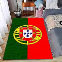 Portugal Flag Carpet with Green and Red Design Home Decor Rug Suitable for use as an anti-slip for living room bedroom sofas 40x60cm( 15x23in )