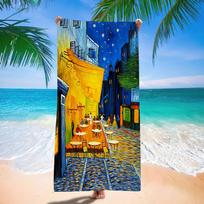 Vincento van Gogho kolekcijos paveikslai Spausdintas paplūdimio rankšluostis Alpinizmas Joga Paplūdimys Plaukimas Bėgimas Sugeriantis Minkštas rankšluostis 30x60cm