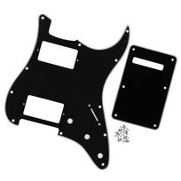 FLEOR Set of ST Electric Guitar Pickguard HH Pick Guard 11 Holes & Back Plate & Screws