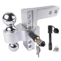 AP03 Reguliuojamas priekabos kablys tinka 2 colių imtuvui, 6 colių nuleidimas/pakėlimas Aliuminio nuleidžiamas kablys -12 500 svarų sunkiems sunkvežimiams su pora užraktų