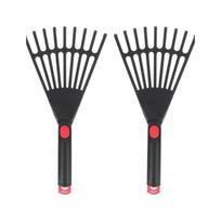 Two Plastic Hand Rakes With Non Slip Handle Designed For Foliage Easy Digging And Cultivating Tasks Yard Maintenance juoda