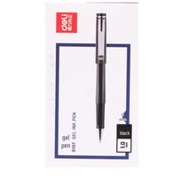 Deli S107 1.0mm Black Ink Bullet Tip Signature Pens, 12-Pack