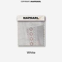 1vnt Napearl White Tiulis tuščiaviduriai raižyti dizaino lango ekrano užuolaidos Elegantiška permatoma svetainės užuolaida namų dekoravimui W100cm x L130cm balta