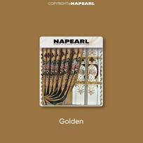 1PC NAPEARL Madingos aukščiausios klasės rūmų stiliaus siuvinėti užuolaidos ir langų ekranai, skirti svetainės miegamojo namų dekoravimui Tulle-100x200cm auksas