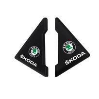 2 vnt. Automobilio durų kampų apsauga nuo įbrėžimų Skoda Rapid Vision Superb Fabia Kodiaq Karoq Octavia Yeti Roomster Scala juoda
