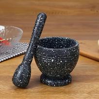 2Pcs/set Garlic Puree Multifunctional Garlic Tamper Manual Household Garlic Mortar Tamper Cup Grinder Ring Bowl Garlic Tamper juoda
