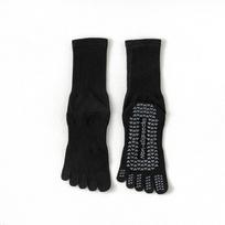WJN New Arrival Spring Youth Pilates Yoga Anti-Slip Grip Knitted Thin Cotton Fitted Crew Five-Toe Socks for Women Standard juoda