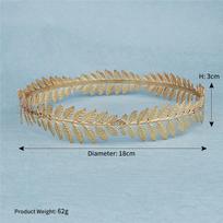 Gold Plated Vintage Olive Leaf Tiaras Baroque Bridal Wedding Crown Hair Accessories auksas