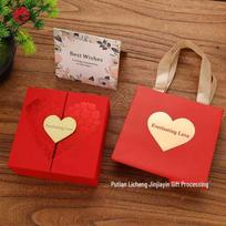 Shuibei 999 Fine Gold Heart-shaped Ornament Gift Box - Thank You Gift from Insurance Company