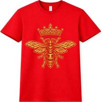 Queen Bee T Shirt Crowned Bee Royal Insect Graphic Vintage Nature Tee 4XL