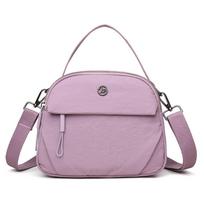 Casual Water Resistant Nylon Shoulder Bag Convertible Top Handle Bags for Daily Commutes Crossbody Bag ,women Versatile Bag levandų violetinė spalva