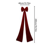 6.6 ft Giant Super Large black Velvet Bow Christmas Tree Bowknot Pendant Decor Wedding Party Birthday Home Decoration Gifts Others tamsiai žalia spalva