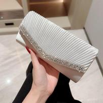 Women Evening Clutch Bags Elegant Luxury Female Silver/Black/White Clutch Wedding Purse Party Handbag Ladies Chain Shoulder Bags sidabras