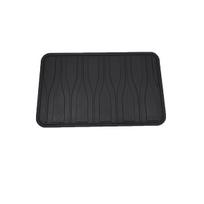 Silica Gel Car Floor Pad Heel Foot Mat Pedal Patch Black pvc Waterproof Auto Anti-skid Pad Universal Interior Accessories juoda