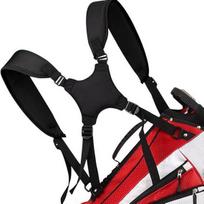 Adjustable Double Shoulder Golf Bag Replacement Strap juoda