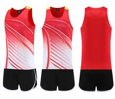 Greitai džiūstantis maratono bėgimo liemenės ir šortų komplektas studentams Men's 4XL raudona