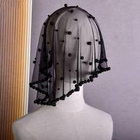 Pearls Beads Brides Veil French Bride Head Gauze New Wedding Veils  Headdress Style 3