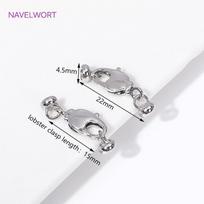 Trendy 18K Gold Plated Lobster Clasps Brass Jewellery Connector Clasps End Caps Fastener For Jewelry Making DIY Accessories 1 piece