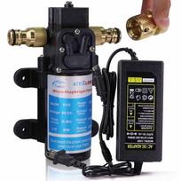 45/60/80/100W Self-priming Pump w/ 110-240V Power Supply 16mm Quick Joint Water Pressure Diaphragm Pump for Irrigation Watering 45W