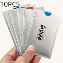 10 vnt. RFID blokavimo kortelių dėklai Apsaugantys nuo vagysčių NFC ekranuoti ID ir kredito kortelių apsaugai Geometrinis kortelių laikiklis Kortelių organizatoriaus krepšys