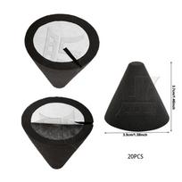 Yibuy 20PCS 3.5x3.7cm Black Drum Piezo Trigger Cone Percussion Instrument Accessories