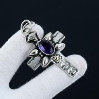 Ametisto pakabukas, 925 svarų sterlingų sidabro pakabukas, Ametisto vėrinys, Ametisto papuošalo pakabukas, Valentino dienos dovanos, Motinos dienos dovanos Jai 2.55 violetinė