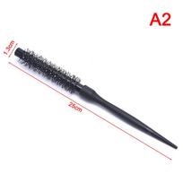 Juodas garbanotas apvalus ritininis plaukų šepetys Nailonas Profesionalus šukos salono kirpyklos plaukų šepetys 13mm black