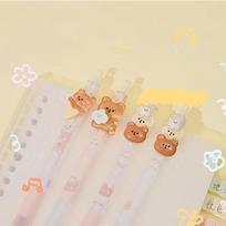 Mielas meškiukas mechaninis pieštukas 0,5 mm animacinis automatinis pieštukas kawaii paspaudžiamas pieštukas 1 Piece beige