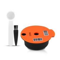Reusable Coffee Capsule Filters with Spoon and Brush Perfect for Bosch Tassimo Machines Ideal Gift for Coffee Lovers orange